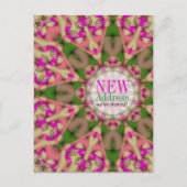 Moving House新カラフルしい住所はがき 案内ポストカード (正面)