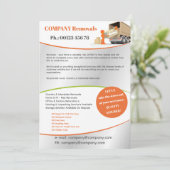 Moving/ Removals Service Flyer Template 招待状 (スタンド正面)