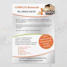 Moving/ Removals Service Flyer Template 招待状