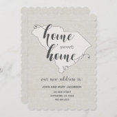 Moving to S Carolina New Address Home Sweet Home 招待状 (正面/裏面)