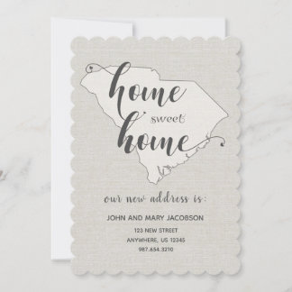 Moving to S Carolina New Address Home Sweet Home 招待状