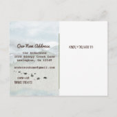 Moving Vizsla Dog Woodland Pines New Address 案内ポストカード (裏面)