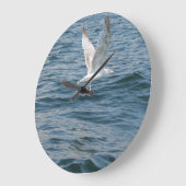 Möwe entführt Zeit ラージ壁時計 (傾斜)