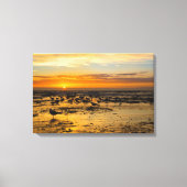 Möwen im Sonnenuntergang キャンバスプリント (正面)