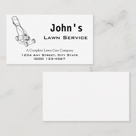 Mower Complete Lawn Service名刺 名刺 (正面/裏面)