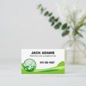 Mowing and Landscaping Business Card 名刺 (スタンド正面)