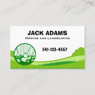 Mowing and Landscaping Business Card 名刺