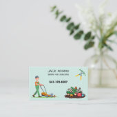 Mowing and Landscaping Business Card 名刺 (スタンド正面)