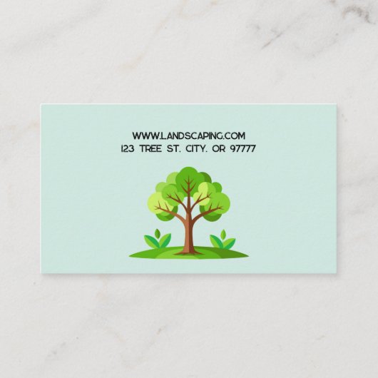 Mowing and Landscaping Business Card 名刺 (裏面)