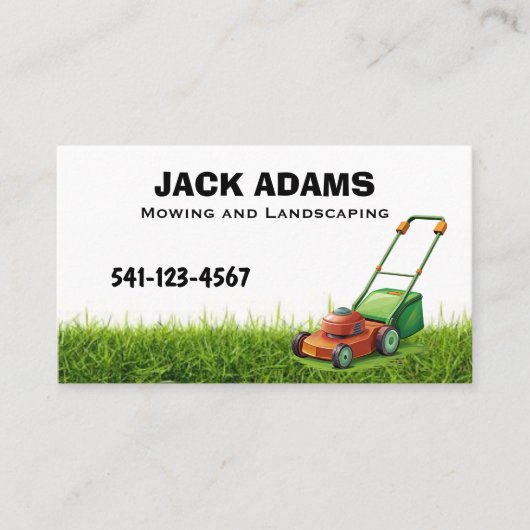 Mowing and Landscaping Business Card 名刺 (正面)