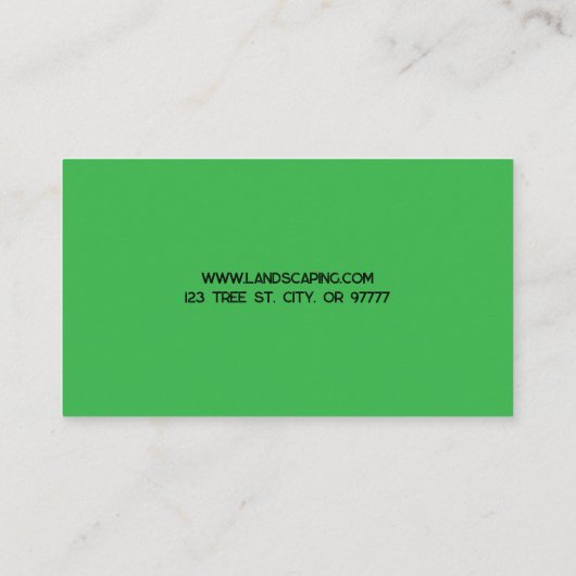 Mowing and Landscaping Business Card 名刺 (裏面)