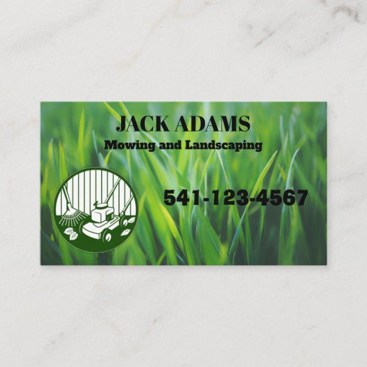 Mowing and Landscaping Business Card 名刺 (正面)