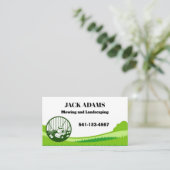 Mowing and Landscaping Business Card 名刺 (スタンド正面)