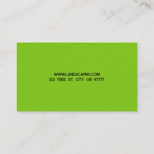 Mowing and Landscaping Business Card 名刺 (裏面)