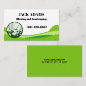 Mowing and Landscaping Business Card 名刺 (正面/裏面)