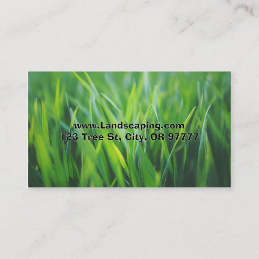 Mowing and Landscaping Business Card 名刺 (裏面)