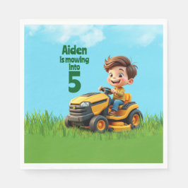 Mowing Into Lawn Mower Birthday Party スタンダードランチョンナプキン