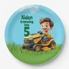 Mowing Into Lawn Mower Birthday Party ペーパープレート