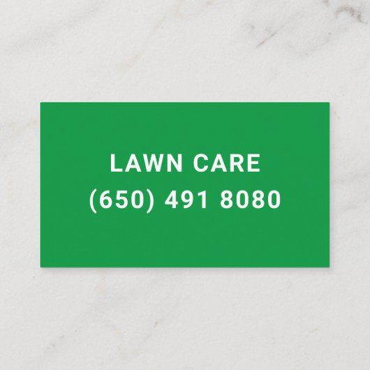 Mowing Service Business Card Gardening 名刺 (裏面)