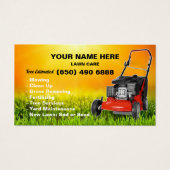 Mowing Service Business Card Lawn Care (正面)