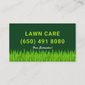 Mowing Service Business Card Lawn Care 名刺 (裏面)