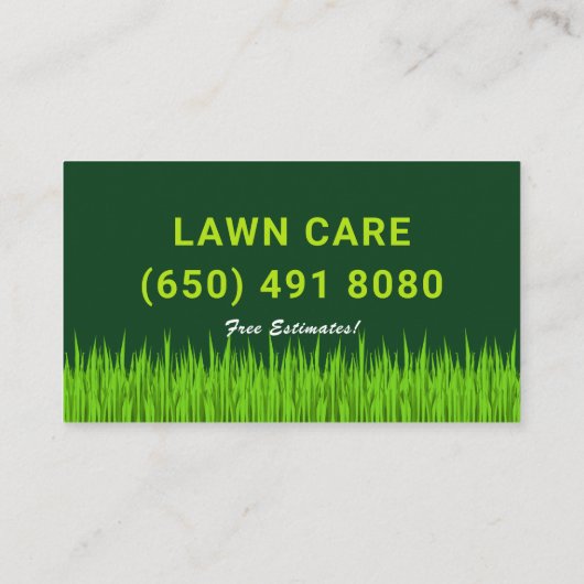 Mowing Service Business Card Lawn Care 名刺 (裏面)