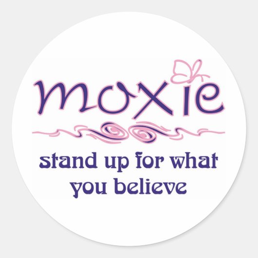 Moxie – スタンドアップ信じ& ラウンドシール (正面)