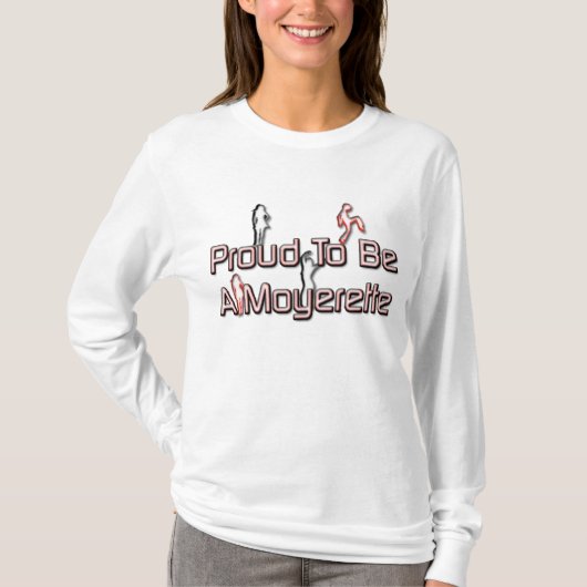 "Moyerette"があること誇りを持った長袖のワイシャツ Tシャツ (正面)