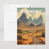 Mozambique Illustration Travel Art Vintage ポストカード (正面/裏面)