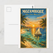 Mozambique Paradise – Vintage Style Travel ポストカード (正面/裏面)