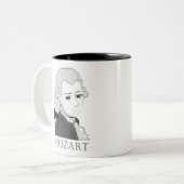 Mozart im Chibi Style ツートーンマグカップ (正面左)