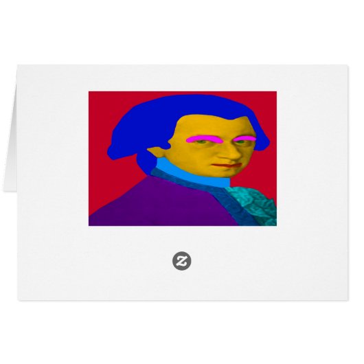 Mozart pop Art Greeting Card (裏面横)