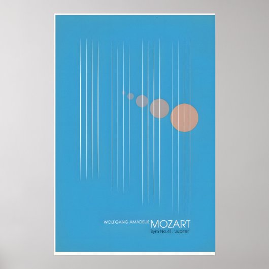 Mozart Symphony 41 Inspired Original Design Print ポスター (正面)