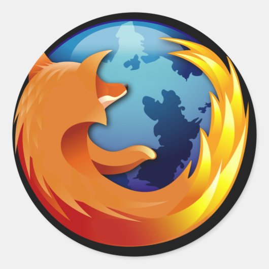 Mozillaステッカー ラウンドシール (正面)