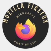 mozilla firefoxデザイン ラウンドシール (正面)