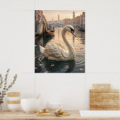 Mozzarella Swan Lagoon ポスター (キッチン)