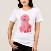 MozzarellaThePoodle、プードルのTシャツ トライブレンドTシャツ (正面)