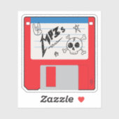 MP3ミュージック レトロ フロッピー シール (シート)