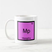 Mp -メンフィスおもしろいな化学要素の記号のティー コーヒーマグカップ (左)