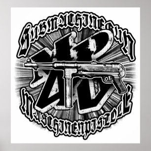 MP 40テンプレートWTポスター ポスター