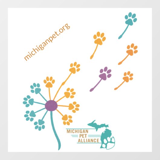 MPAダンデリオンポープリントウィンドウクリング ウィンドウサイン (シート)