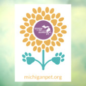 MPAポープリントひまわり窓のクリング ウィンドウサイン (シート3)