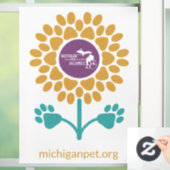 MPAポープリントひまわり窓のクリング ウィンドウサイン (ホーム)