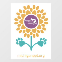 MPAポープリントひまわり窓のクリング ウィンドウサイン