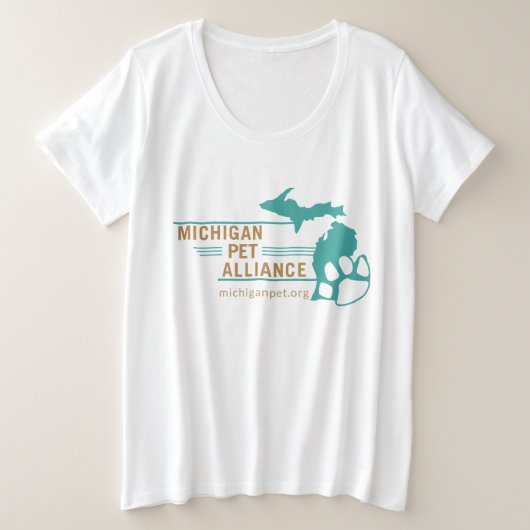 MPA]ウィメンズプラスサイズTシャツ プラスサイズTシャツ (デザイン正面)