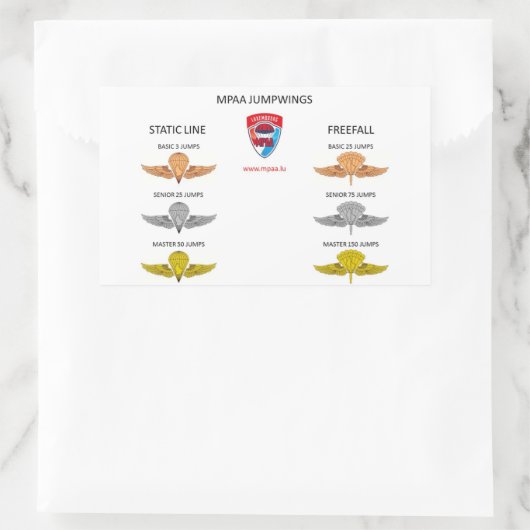 MPAA Jumpwings 長方形シール (バッグ)