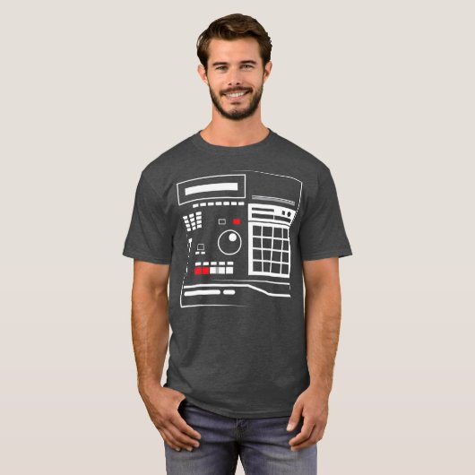 MPCドラムサンプラーギフトヒップホップミュージック恋人 Tシャツ (正面フル)