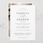 Mpdern Photoのミニマ結婚リストモダン 招待状 (正面/裏面)