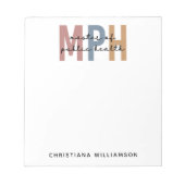 MPHカスタム保健師範 ノートパッド (正面)