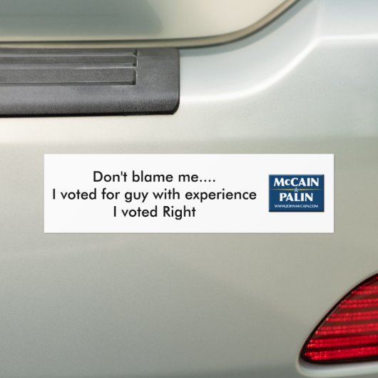 MPS-BTM1は、責任にしません私の….私は人のウィットのために…投票しました バンパーステッカー (車上)